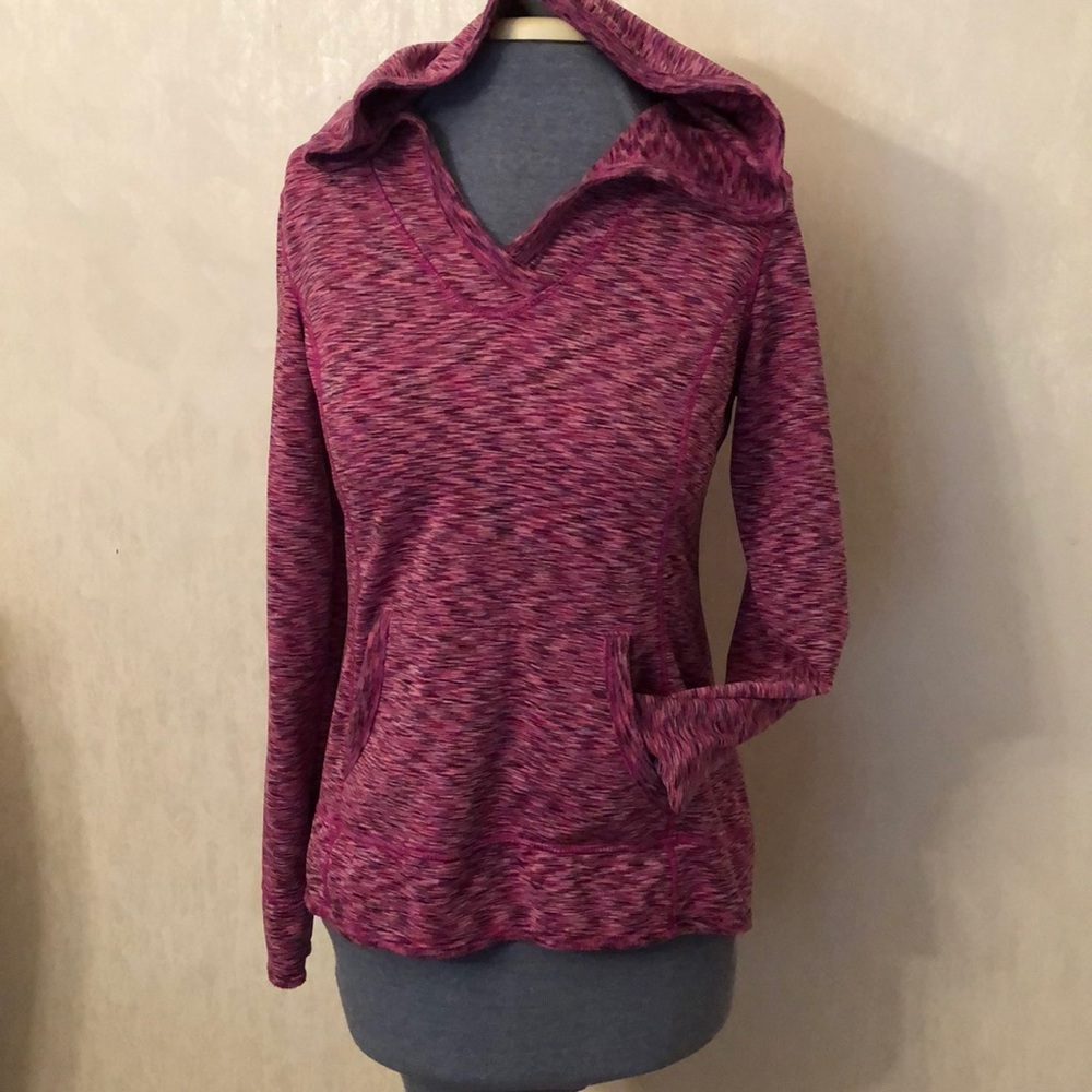 Pink Marled Hoodie